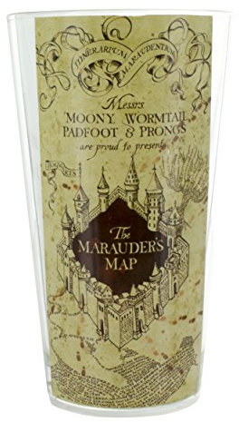 Paladone Verre à eau motif carte du Maraudeur, multicolore, 1 pièce (lot de 1)