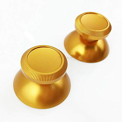 Ersatz-Joystick-Thumbstick-Pilzkappen, Metall, analog, für PS4, PS3, Xbox One, Gold, 2 Stück