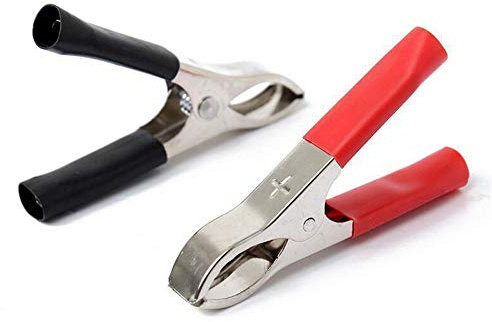 BE-Tool Pince crocodile robuste isolée pour circuit électrique 2 pièces Rouge + Noir