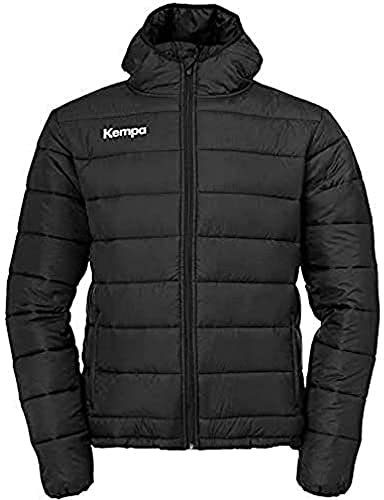 Kempa Herren Puffer Kapuzenjacke, schwarz, M