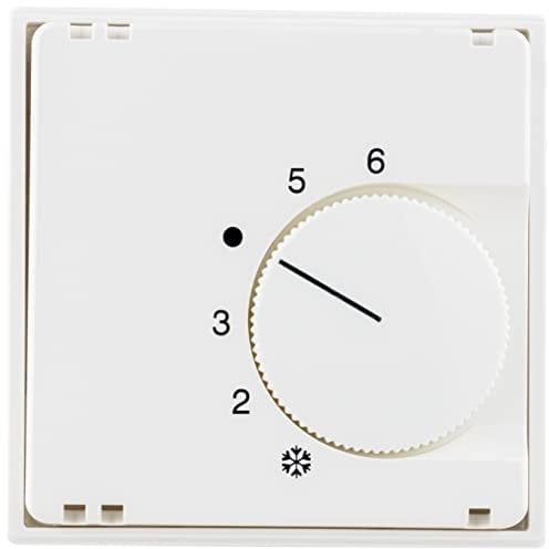 REV 0221890106 Optima, Abdeckung für Heizungsregler (Wechselkontakt), Bedienfeld Thermostat Heizung, Weiss-matt