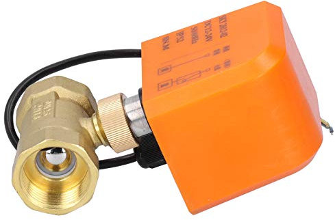 Motorisiertes Kugelhahnventil, elektrisches 2-Wege-Kugelhahnventil, DC 12V 24V DN25 2-Draht-motorisierte mechanische Ausrüstung aus Messing