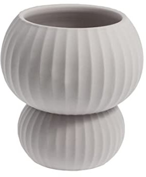 Storefactory - Vase, Blumentopf - Sandhamn - Keramik - hellgrau - (ØxH) 18 x 19 cm