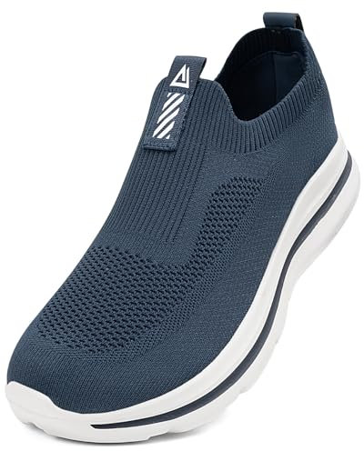 ODCKOI Herren Slip on Sneakers Mesh Atmungsaktiv Laufschuhe Bequem Turnschuhe Outdoor Fitness Sportschuhe Leichtgewichts Straßenlaufschuhe-SHLAN-43