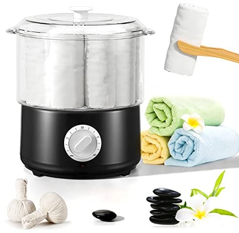 Towel Steamer Quick Heating Hot Towel Warmer, Spa Towel Heater SPA Facial 202°F in 10 Mins Skin Moisturizing Tool for Spa, Facials, Shaving, Barber, Salon