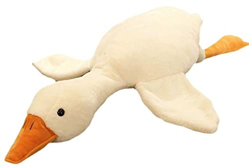 UNAL Huge Foot Goose Plüsch-Spielzeug, Goose Stuffed Animal Pillow Toy, Cute Giant White Goose Stuffed Animal Duck Plush Pillow, Halloween Christmas Party Girl Boy Birthday Gifts (35,4 in/90 cm)