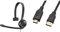 Sennheiser EPOS I PC 7 USB - Leichtes Einseitiges On-Ear Headset PC – Passives Mikrofon mit Rauschunterdrückung & Amazon Basics DisplayPort auf HDMI Kabel mit vergoldeten Steckern 1,8 m