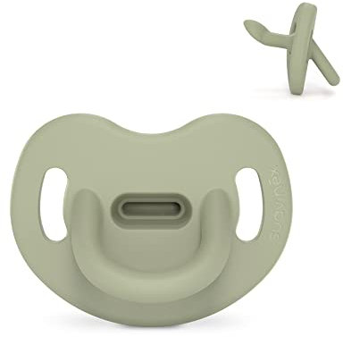 Suavinex, Ciuccio tutto silicone per neonati 0/6 mesi ciuccio con tettarella anatomica Sx Pro, super morbido e flessibile, ideale per dormire, colore essence, verde
