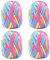 4 Pack 100g Mehrfarbiges Grobes Baumwolle Garn Zum Stricken Und Häkeln - T-Shirt Band Strickgarn Überwurfgarn Weiches Großes Häkelgarn Set Für Korb Taschen Decken Hüte Spielzeug C