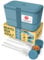Umami Lunchbox Erwachsene, Verschachtelbar Auslaufsichere Bento Box mit 4 Bestecke & Fächern, Brotdose Erwachsene, Salatbehälter To-Go, Lunch Box für Picknick/Büro, Minzblau, 1500 ml
