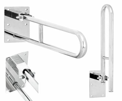 probath WANDSTÜTZGRIFF KLAPPGRIFF SILBER 50 CM EDELSTAHL STÜTZKLAPPGRIFF WANDGRIFF HALTEGRIFF 500 mm