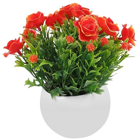 IMIKEYA künstliche kunstpflanze künstlicher Hibiskus im Topf künstliche Grünpflanzen Lichthausdekorationen für zu Hause Indoor-Bonsai Künstliche Blumenpflanzendekoration Haushalt