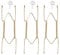 sourcing map 3 Stück Tellerhalter, 6 Zoll Edelstahl Unsichtbare Wand Tellerhalter mit Wanddekoration Haken und Spitzen Schutz für dekorative Teller und Kunst