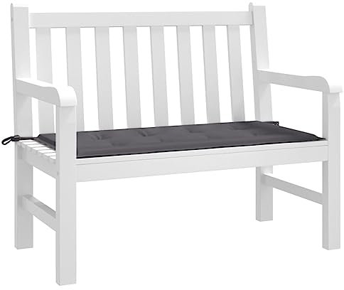 FOZICV Bankauflage Anthrazit 120x50x3 cm Stoff Sitzkissen Universellen Design Gartenbank-Auflage Dekorative Funktion Außenbereich Sitzpolster Stark und Langlebig für Balkonbank