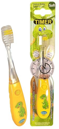 B-Brite Children's Toothbrush with Flashing Timer - Dino Design
