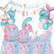 Komicea Decoración Cumpleaños Sirena 6 año, Sirena Vajilla para Fiestas, Juego de Decoración de Cumpleaños Infantil de Platos de Papel con Globos para Fiesta de Cumpleaños de 16 Invitados