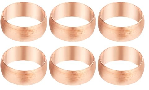 PATIKIL 15mm Tube Embouts de Manchons de Compression OD, 6Pcs Kit d'Assortiment de Raccords à Compression de Raccords de Virole en Cuivre pour Gaz d'Eau d'Air