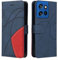 XINNI Handyhülle für Motorola Edge 50 Neo Hülle, PU/TPU Retro Klappetui Stoßfeste Schutzhülle Flip Magnetisch Telefonhülle, Blau