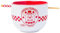 Silver Buffalo Five Nights at Freddy's Freddy Fazbear Pizza Box Ceramic Ramen Noodle Rice Bowl with Chopsticks and Spoon, Microwave Safe, 20 Ounces