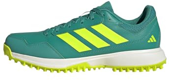 adidas Unisex HOCKEYSTAR Hockey Shoes, Pure Teal/Lucid Lemon/Off White, 4 UK