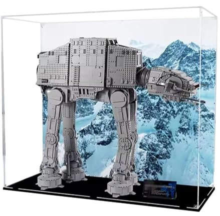 Acryl-Vitrine, kompatibel mit Lego 75313 at-at Armored Walking Machine Modellset, staubdichte transparente Vitrine, Aufbewahrungsbox (nur Vitrine)