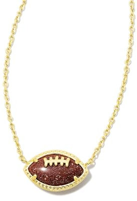 American Football Anhänger Halskette, Damen Sport Serie Halskette, Schlüsselbein Kette, Gold- Farbkonservierung