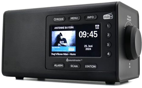 Soundmaster DAB900 Radio numérique avec Dab+ et VHF/FM, Bluetooth et réveil (Noir)