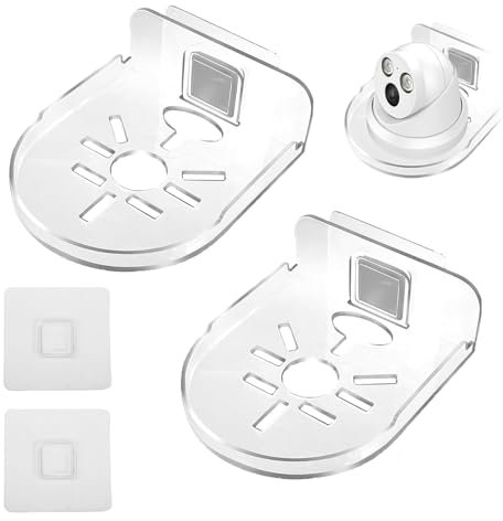 2 Pcs Baby Monitor Wall Mount, Baby Monitor Holder Shelf Without Drilling, Small Shelf Wall Mounted Hanging Display Shelves, Universal Mount Bracket for Security Cameras, Smart Speakers Indoor
