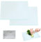 YANGUN Lot de 2 planches à découper en verre trempé de 20 x 28 cm avec pieds en caoutchouc, plan de travail en verre pour cuisine, pâtisserie, préparation de légumes