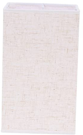 Tofficu Leinen Rechteckiger Lampenschirm Grau Stoff Lichtabdeckung Für Tischlampe Modern