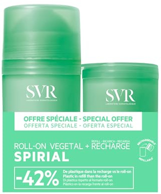 Svr Spirial Roll-On Végétal Déodorant + Recharge 50ml+50ml
