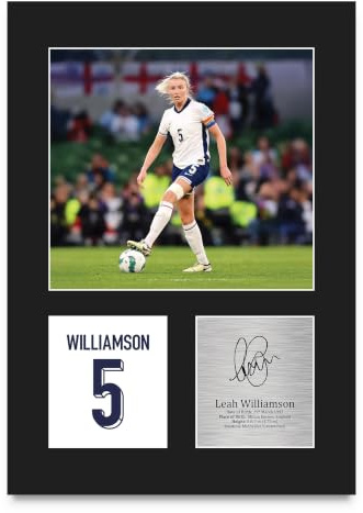HWC Trading Leah Williamson England Womens Geschenke Gedrucktes Signiertes Autogramm Foto für Fußball Anhänger and Fans - A4 Porträt