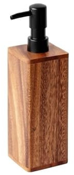 Distributeur de Bouteilles en Bois If Vintage, en Noyer d'Amérique du Sud, pour désinfectant pour Les Mains, shampoing, Gel Douche, distribué dans des Bouteilles vides, Porte-Savon