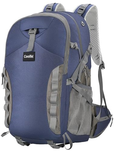 Coolfel Wanderrucksack 40L Trekkingrucksack Herren Damen Wasserdichter Rucksack mit Regenschutz für Outdoor Wandern Camping Reisen