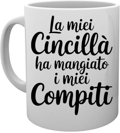 La Mia Cincillà Ha Mangiato I Miei Compiti Bicchiere Birra Tazza Becher Tasse Mug Cup