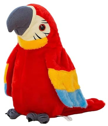 Une simulation de perroquet qui peut parler et chanter avec fonction d'enregistrement vous permet d'enregistrer des sons ou des informations, ce qui est très mignon et très adapté pour . (B, 22cm)