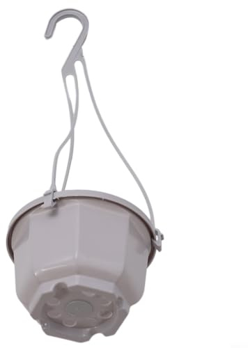Plastic Hanging Flower Pot with Drainage Hole White(E100)