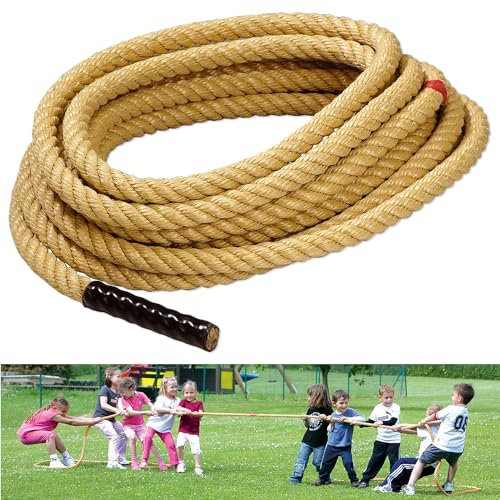 Sport-Thieme Ziehtau Outdoor | Hochwertiges Seil zum Tauziehen für draußen, Kita, Schule | Aus wetterfestes, Robustes Polypropylen | In 5 Längen: 8, 10, 12, 14 o. 23 m | Markenqualität