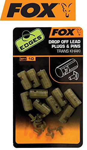 Fox Edges Drop-Off Lead Plug & Pins Trans/Khaki - 10 Hülsen zur Montage von Fox Inline Bleien, Karpfenmontage, Karpfenrig