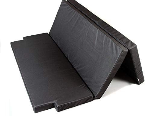 Premium Schlafauflage für VW T5/T6 California Beach | Klappmatratze 185x148x6 cm, Schwarz | Faltbare Matratze für Bus, Camping & Multiflexboard