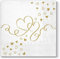 20 Servietten Goldene Herzen/Hochzeit/Liebe 33x33cm