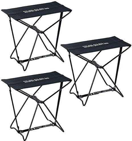 PEARL Fusshocker Campingstuhl: Kompakte Beinauflagen, 27 cm Höhe, 3er-Set (Klappstuhl mit Beinauflage, Campingstuhl mit Beinauflage, Picknick)