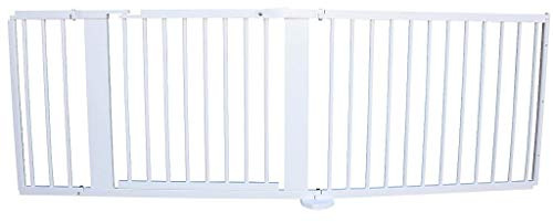 Absperrgitter Türschutzgitter Treppenschutzgitter 119 bis 368 cm massiv Weiss (209cm)
