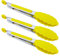 MSY BIGSUNNY 7 Mini Silicone Serving Tongs Set of 3 (Yellow)