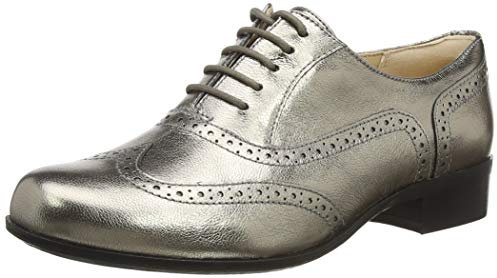 Clarks Damen Hamble Oak Derby, Grau Stone Met Lea Stone Met Lea, 40 EU