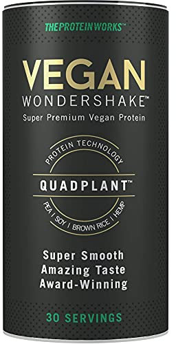Protein Works - Vegan Wondershake, Vegan Protein Shake, High-Protein Plant-Based Nutrition, 30 Servings, Banana Smooth, 750g