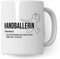 Pagma Druck Handballerin Tasse, Handball Geschenke für Frauen & Mädchen, Handball Geschenkidee Spruch Motiv, Handballspielerin Kaffeetasse Handballverein Handballmannschaft