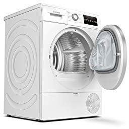 Bosch WTR85T00 Serie 6 asciugatrice a pompa di calore A++, 235 kWh/anno, 8 kg, bianco con porta in vetro, AutoDry/EasyClean Filter/SensitiveDrying System