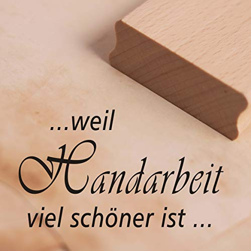 Stempel Weil Handarbeit viel schöner ist - ca. 48 x 27 mm