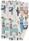 Vdsrup Lama Kaktus Handtücher Chic Kakteen Alpaka Handtuch Set mit 2 Tieren Kleine Badetücher Weiches Gästegesicht Handtuch Badezimmer Dekorationen Dünne Küche Geschirrtücher 35,6 x 71,1 cm